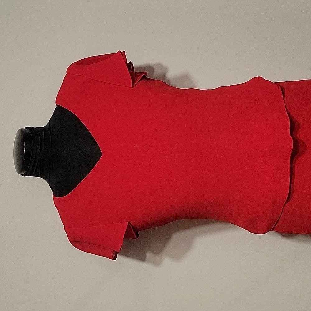 2 piece red top and skirt